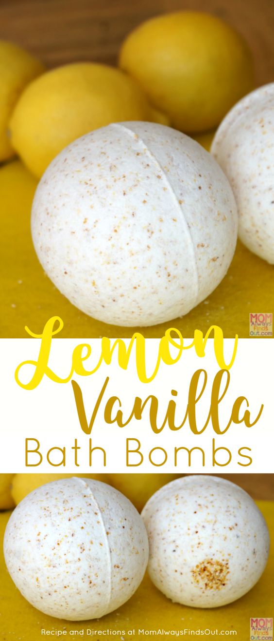 Lemon Vanilla Bath Bombs