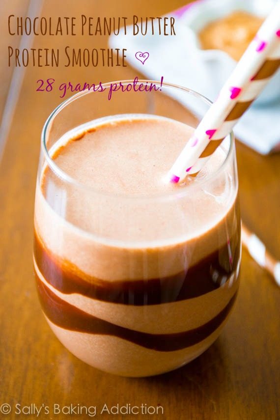 Chocolate-Peanut-Butter-Protein-Smoothie-with-28-grams-of-protein ...