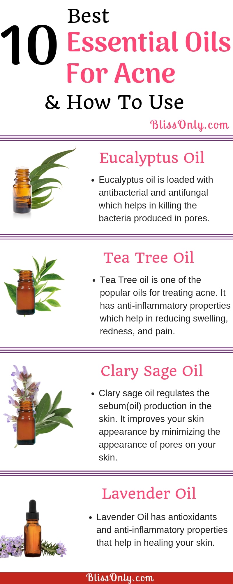 10 Best Essential Oils For Acne & How to Use - BlissOnly