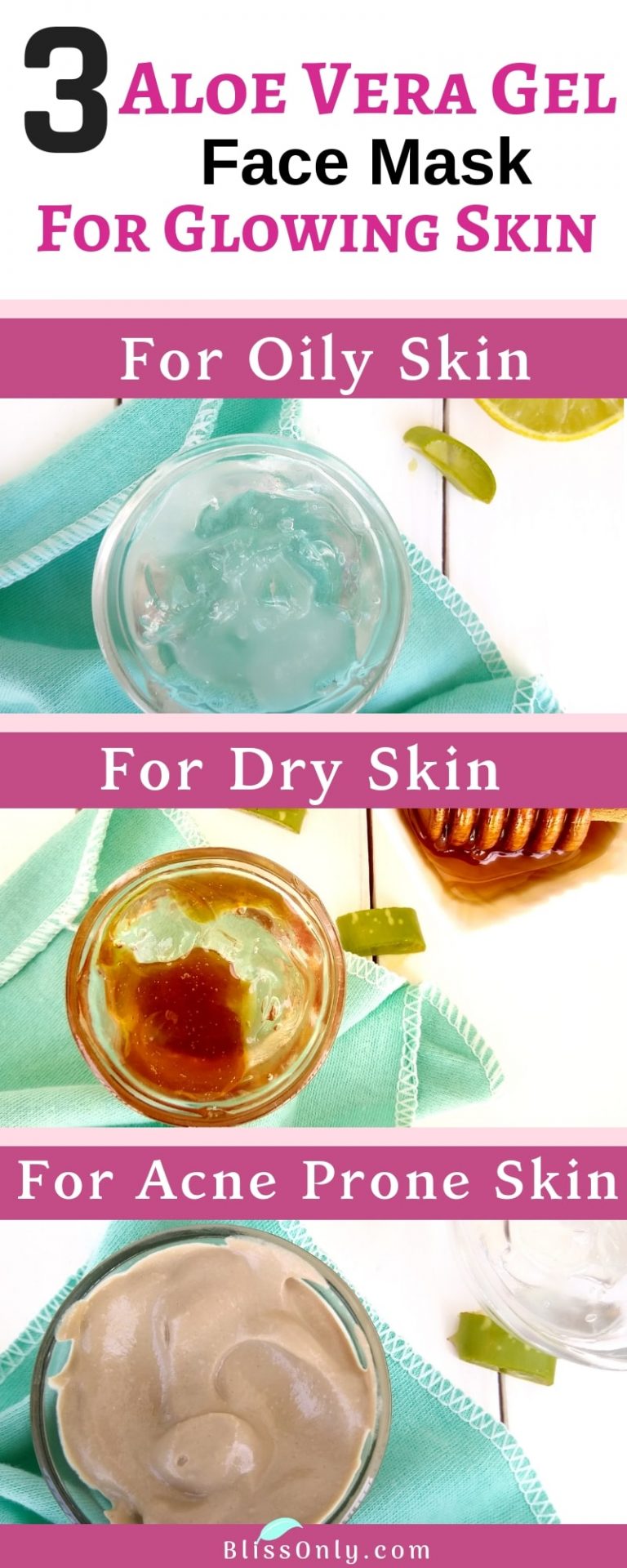 Top 3 DIY Aloe Vera Gel Face Mask For Glowing Skin BlissOnly
