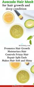 avocado hair mask for hair growth